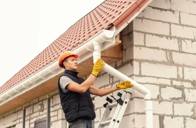 Pose et remplacement de gouttières au Donzeil
